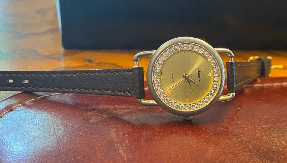 VTG Women's 25mm Jainson Watch, Gold Tone with Crystal Accents